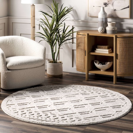 Nuloom Ansley Moroccan Lattice Tassel Area Rug 6ft KKLR12B-R606